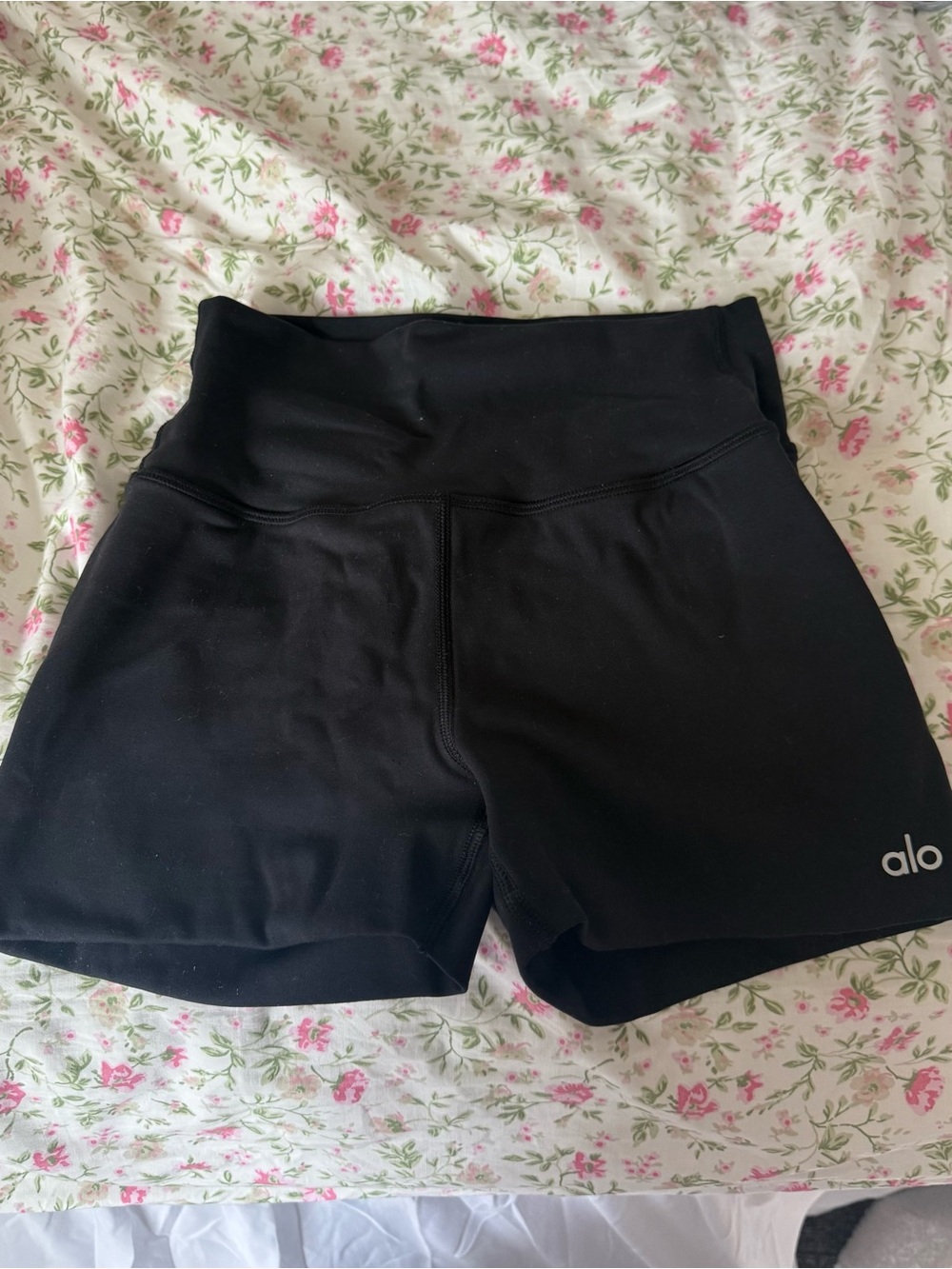 ALO Yoga Black High-Rise Bike Shorts